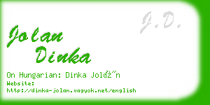 jolan dinka business card